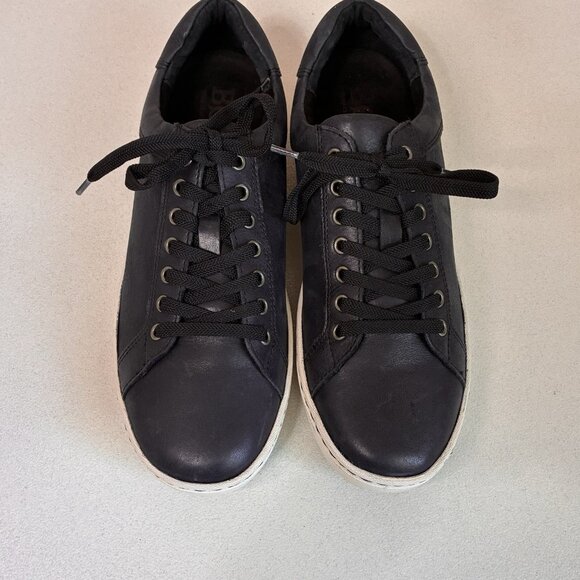 Born Leather Sneakers Mens 9M Black Lace Up White Sole Comfort‎ Style Casual - Picture 3 of 12